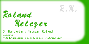 roland melczer business card